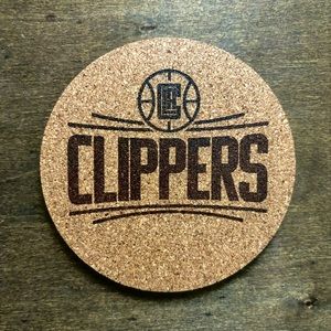 Los Angeles Clippers Logo Laser Engraved Cork Coaster